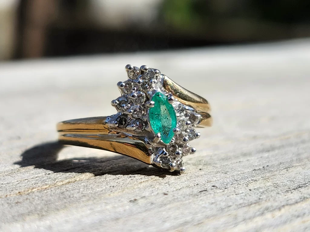 14k Gold Emerald Ring