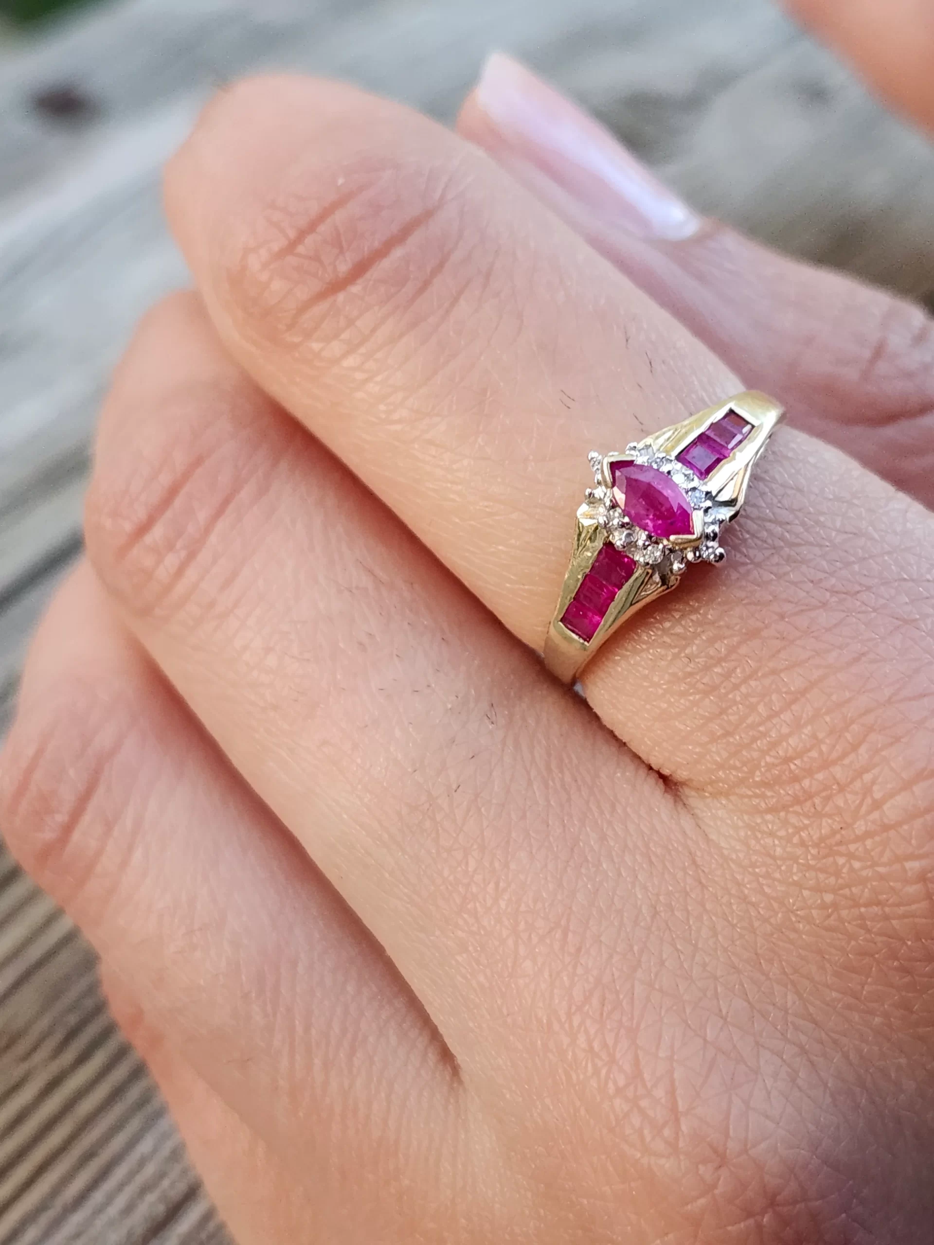 Pink Sapphire Ring on Hand