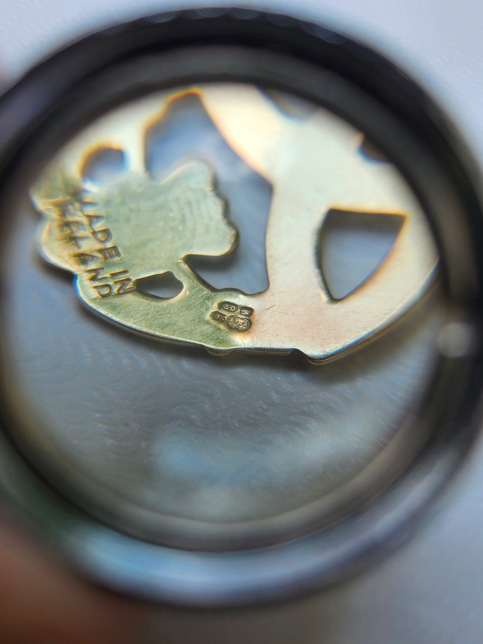 10K Gold Trinity Knot & Claddagh Pendant - Image 3