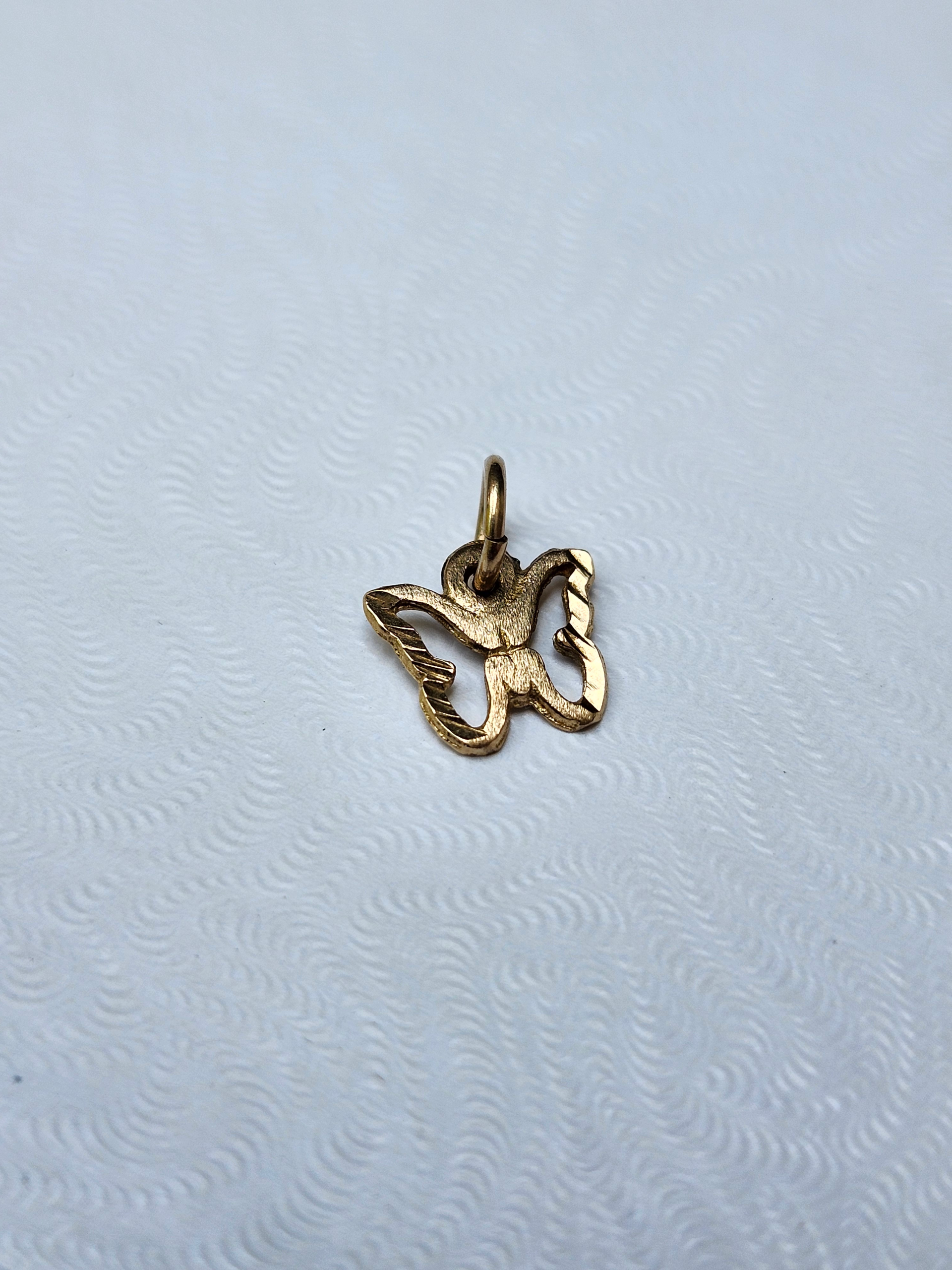 18K Gold Minimalist Butterfly Pendant - Image 2
