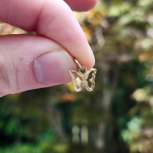 18k Gold Butterfly Pendant