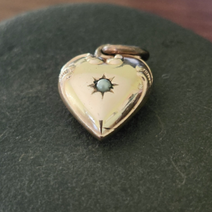 Gold Filled Victorian Puffed Heart Pendant
