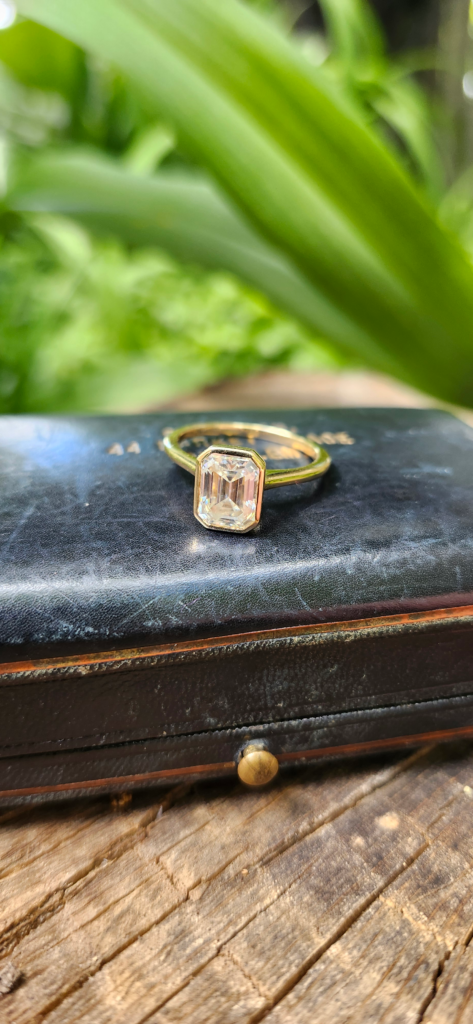 2ct Emerald Cut Lab Diamond Engagement Ring
