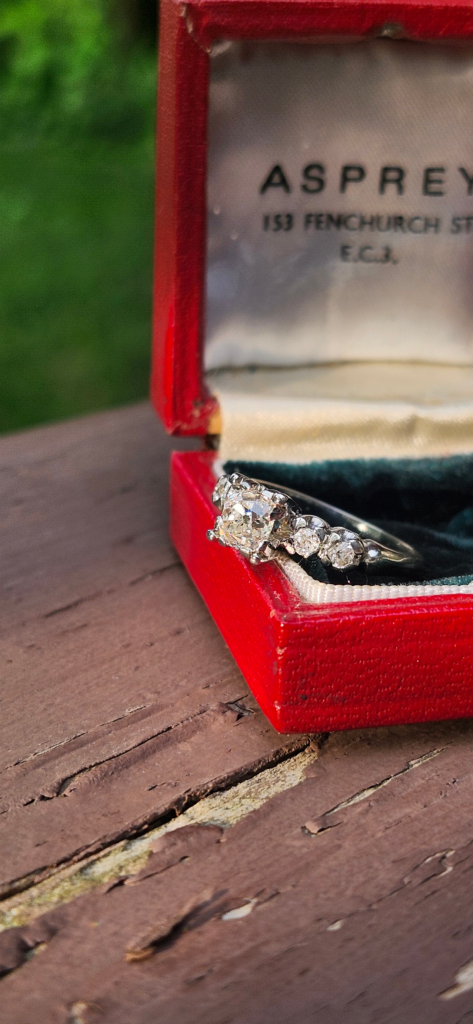 18K White Gold 0.85ct Old European Cut Diamond Ring