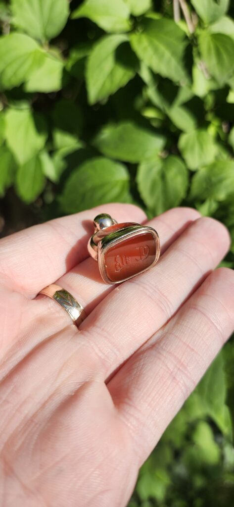 Georgian Era Fob with Carved Seal in Carnelian